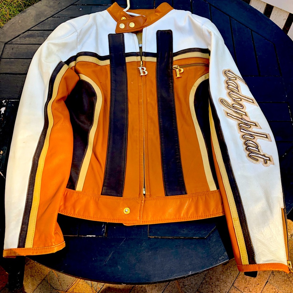 Leather jacket size M, Babyplat, excellent condition.